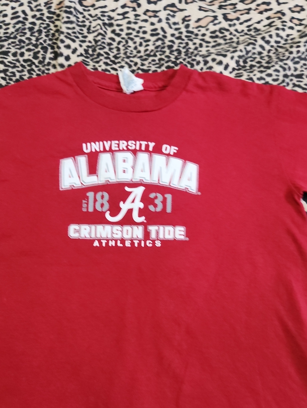 Delta Red University of Alabama Crimson Tide Tee with White Print